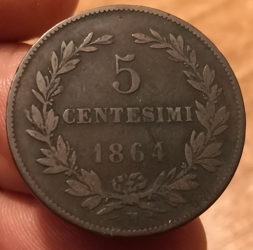 Moneta centesimi 1864 san - 5,