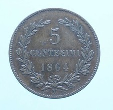 SAN MARINO 5 CENTESIMI 1864