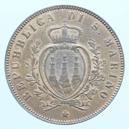San marino centesimi 1864 - san, 5