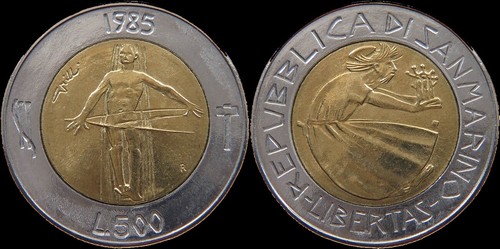 Moneta 500 lire repubblica - moneta,