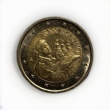 monete da due euro rara SAN